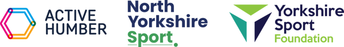 Logos of Active Humber, North Yorkshire Sport and Yorkshire Sport Foundation